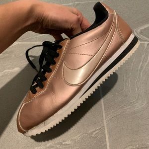 Nike Cortez Metallic Bronze Leather Sneakers